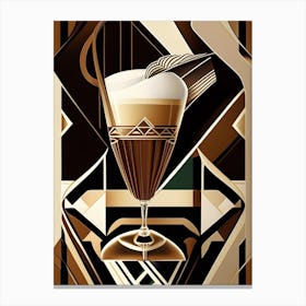 Irish Coffee Cocktail Poster Art Deco Cocktail Poster Canvas Print