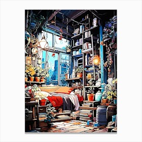Anime Bedroom aesthetic Canvas Print