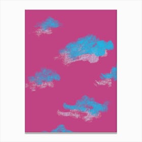 Clouds On A Pink Background Canvas Print