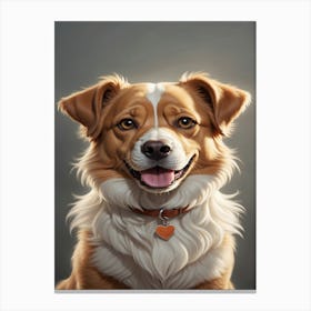 Portrait Of A Dog Canvas Print