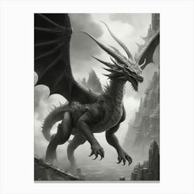 Dark Dragon Father Canvas Print