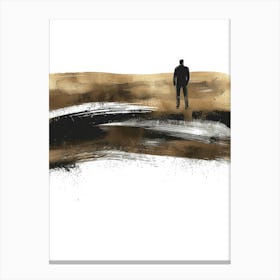 Man In The Desert Canvas Print