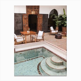 Swimming Pool Marrakech Canvas Print