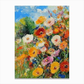 Poppies In The Meadow Canvas Print