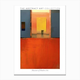 Red And Blue Abstract Painting 1 Exhibition Poster Canvas Print