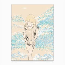 Girl On The Beach Canvas Print