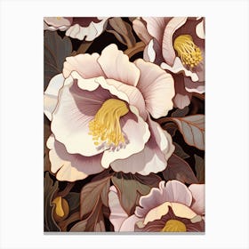 Hellebore 4 Flower Painting Canvas Print