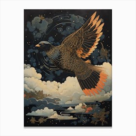 Pheasant 2 Gold Detail Painting Canvas Print