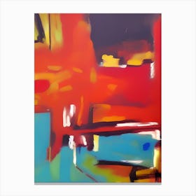 Fiery Burning Abstract Oil Painting Canvas Print