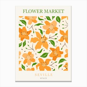 Seville Flower Market Canvas Print