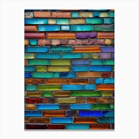 Colorful Glass Wall Canvas Print