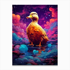 Duck In Space Canvas Print