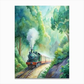 Train In The Forest Canvas Print