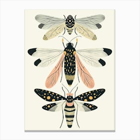 Colourful Insect Illustration Fly 3 Canvas Print