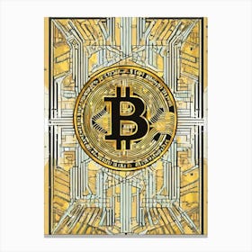 Bitcoin Painting Canvas Print