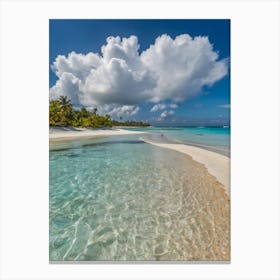 Beach In The Caribbean Canvas Print