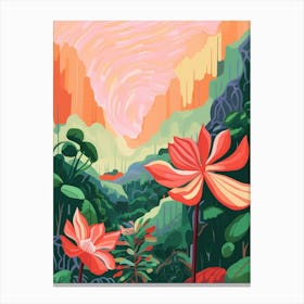Boho Wildflower Painting Mayapple 3 Canvas Print