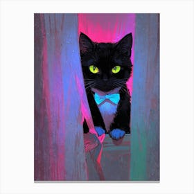 Cat In A Bow Tie Canvas Print