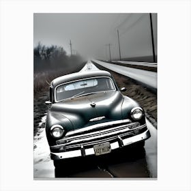 Old Car On The Road 6 Canvas Print