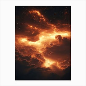 Cloudy Night Sky Canvas Print