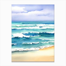 Prevelly Beach, Australia Watercolour Canvas Print