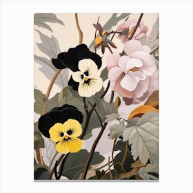Flower Illustration Wild Pansy 3 Canvas Print