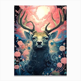 Deer In The Sky Canvas Print