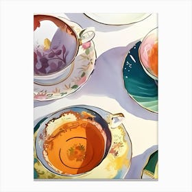 Teacups Canvas Print