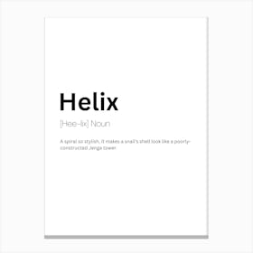 Helix Definition Meaning 1 Canvas Print