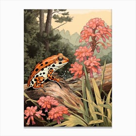 Poison Dart Frog Japanese Style Illustration 6 Canvas Print