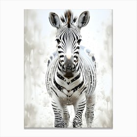 Stripes Of Grace The Majestic Zebra Canvas Print