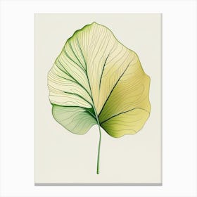 Ginkgo Leaf Warm Tones 4 Canvas Print