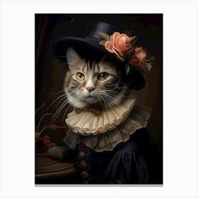 Regal Cat In A Hat B Canvas Print