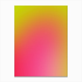 Bright Gradient Pink Yellow Aura Canvas Print