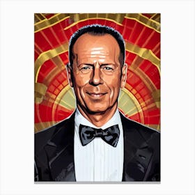 Bruce Willis Illustration Movies Canvas Print