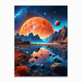 Planets In Space 2 Canvas Print