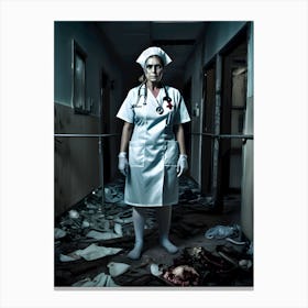 Trouble Sleeping In The Hospital-Call The Night Nurse - Reimagined 12 Canvas Print