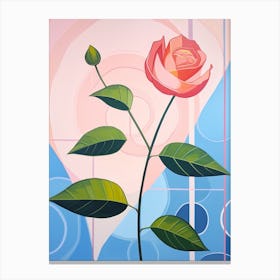 Rose 2 Hilma Af Klint Inspired Pastel Flower Painting Canvas Print