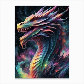 Dragon In Space Canvas Print