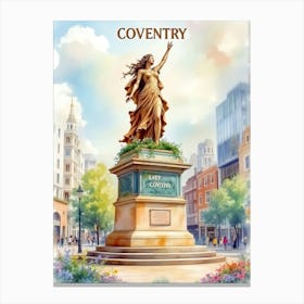 Coventry Retro Vintage Travel V 02 Canvas Print