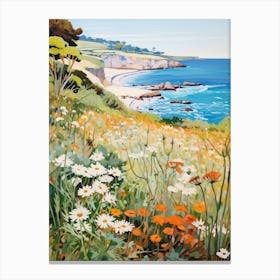 Mediterranean Seaside Meadow - expressionism Canvas Print