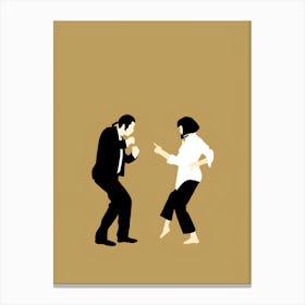 Man And  Woman Dance Each Other  Canvas Print