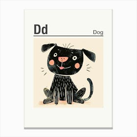 Animals Alphabet Dog 2 Canvas Print