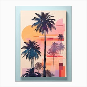 Palm Trees At Sunset 3 Canvas Print