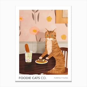 Foodie Cats Co Cat And Churros 3 Canvas Print