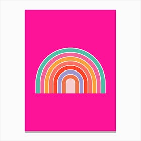 Rainbow Hot Pink Canvas Print