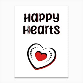 Happy Hearts Nordic Xmas collection Canvas Print