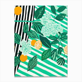 Mint Summer Illustration 2 Canvas Print