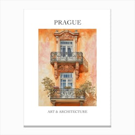 Prague Travel And Architecture Poster 2 Canvas Print