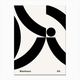 Geometric Bauhaus Poster B&W 65 Canvas Print